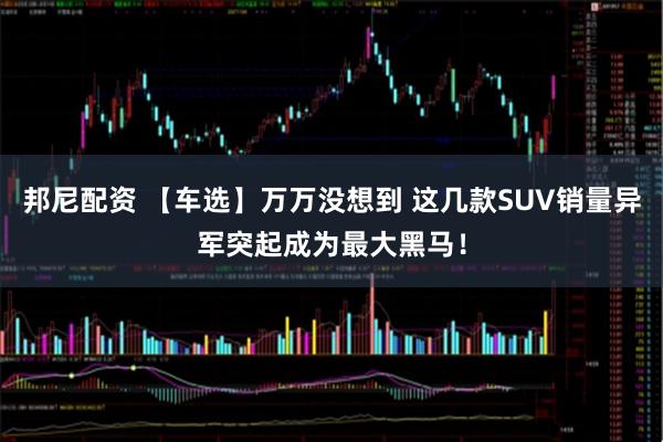 邦尼配资 【车选】万万没想到 这几款SUV销量异军突起成为最大黑马！
